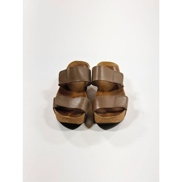 Lola Sabbia Eric Michael cork platform leather strappy sandal 38 - Picture 1 of 9